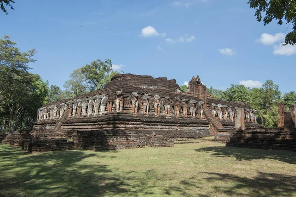 Kuil Wat Chang Rob Kota Kamphaeng Phet Provinsi Kamphaeng Phet — Stok Foto