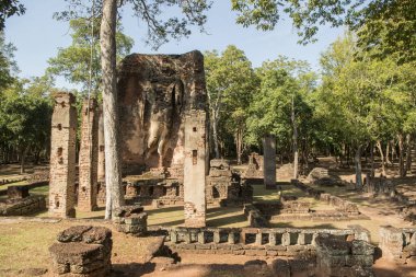 Wat Phra Si Iriyabot Tapınağı Kuzey Tayland 'da Kamphaeng Phet kasabasında. Tayland, Kamphaeng Phet, Kasım 2019