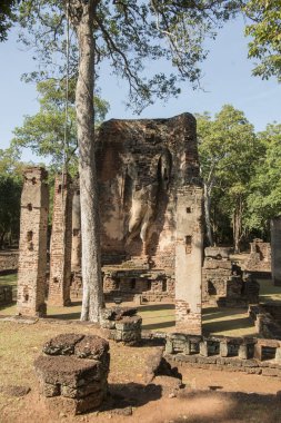 Wat Phra Si Iriyabot Tapınağı Kuzey Tayland 'da Kamphaeng Phet kasabasında. Tayland, Kamphaeng Phet, Kasım 2019