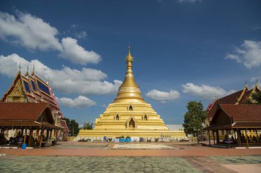 Wat Phra Borommathat Chediyaram, Kuzey Tayland 'ın Kamphaeng Phet şehrindeki Kamphaeng Phet kasabasında. Tayland, Kamphaeng Phet, Kasım 2019