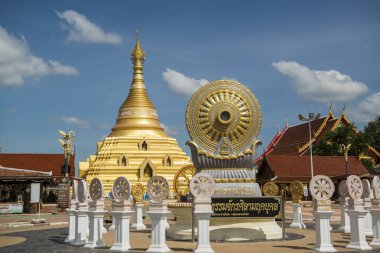 Wat Phra Borommathat Chediyaram, Kuzey Tayland 'ın Kamphaeng Phet şehrindeki Kamphaeng Phet kasabasında. Tayland, Kamphaeng Phet, Kasım 2019
