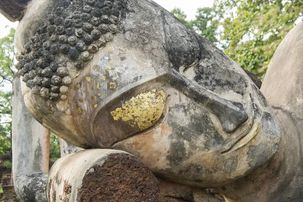 Estátua Buda Wat Phra Kaeo Parque Histórico Cidade Kamphaeng Phet — Fotografia de Stock