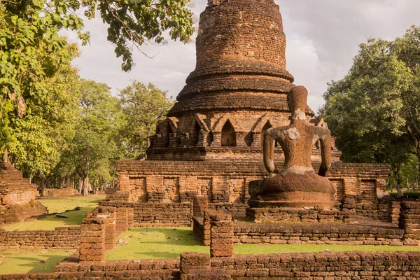 Buddha Szobor Wat Phra Kaeo Történelmi Parkban Város Kamphaeng Phet — Stock Fotó
