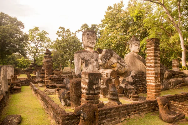 Estatua Buda Wat Phra Kaeo Parque Histórico Ciudad Kamphaeng Phet — Foto de Stock