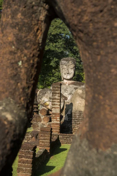 Buddha Staty Vid Wat Phra Kaeo Den Historiska Parken Staden — Stockfoto