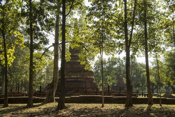 Rovine Del Wat Phra Kaeo Presso Parco Storico Della Città — Foto Stock