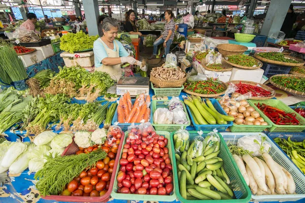 Verdura Fresca Mercado Alimentos Ciudad Kamphaeng Phet Provincia Kamphaeng Phet — Foto de Stock