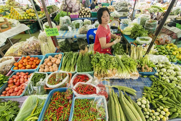 Verdura Fresca Mercado Alimentos Ciudad Kamphaeng Phet Provincia Kamphaeng Phet — Foto de Stock