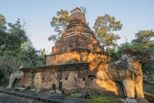 Wat Chang Temple Town Kamphaeng Phet Kamphaeng Phet Province North — Stock Photo, Image