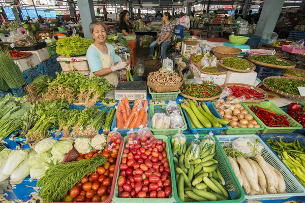 Verdura Fresca Mercado Alimentos Ciudad Kamphaeng Phet Provincia Kamphaeng Phet — Foto de Stock