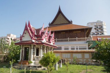 Hua Hin kasabasındaki wat Hua Hin Tayland 'ın Prachuap Khiri Khan şehrinde. Tayland, Hua Hin, Kasım 2019