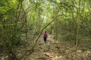 Tham Phraya Nakhon Mağarası 'nın Khua Kharuehat pavillion' u ve Tayland 'ın güneyindeki Hua Hin Kasabası' ndaki Khao Sam Roi Yot Nationalpark 'ın Hat Laem Sala' sı. Tayland, Hua Hin, Kasım 2019
