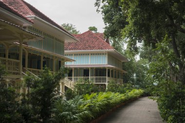 Kral Rama 5 'in Marukhathaiyawan Kraliyet Sarayı Tayland' ın Hua Hin kasabasının kuzeyinde. Tayland, Hua Hin, Kasım 2019