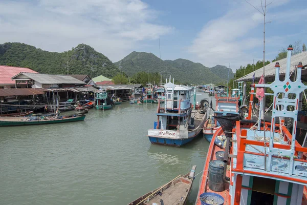 Der Fischereihafen Der Stadt Khao Daeng Sam Roi Yot Nationalpark — Stockfoto