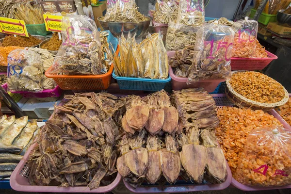 Mercado Alimentos Pescado Del Mercado Chatsila Ciudad Hua Hin Tailandia — Foto de Stock