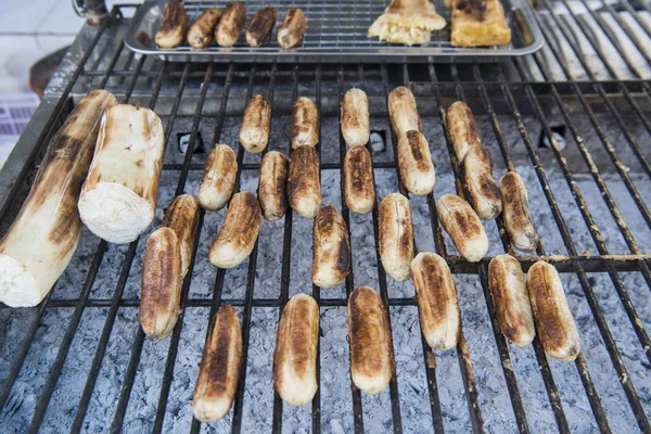 Asar Plátanos Parrilla Mercado Nocturno Hua Hin Ciudad Hua Hin — Foto de Stock