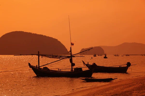 Paisaje Playa Bahía Del Delfín Parque Nacional Khao Sam Roi — Foto de Stock