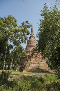 Wat Ton Chan, Tayland 'daki Sukhothai, Provinz Sukhothai' deki tarihi parkta. Tayland, Sukhothai, Kasım 2019