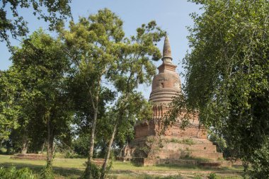 Wat Ton Chan, Tayland 'daki Sukhothai, Provinz Sukhothai' deki tarihi parkta. Tayland, Sukhothai, Kasım 2019