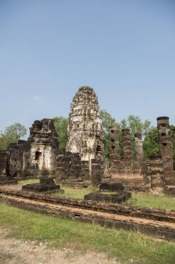 Wat Phra Phai Luang, Tayland 'ın Provinz Sukhothai şehrindeki Sukhothai' deki tarihi parkta. Tayland, Sukhothai, Kasım 2019