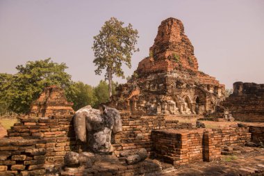 Wat Phra Phai Luang, Tayland 'ın Provinz Sukhothai şehrindeki Sukhothai' deki tarihi parkta. Tayland, Sukhothai, Kasım 2019