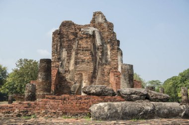 Wat Phra Phai Luang, Tayland 'ın Provinz Sukhothai şehrindeki Sukhothai' deki tarihi parkta. Tayland, Sukhothai, Kasım 2019
