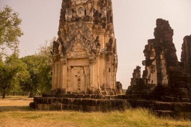 Wat Phra Phai Luang, Tayland 'ın Provinz Sukhothai şehrindeki Sukhothai' deki tarihi parkta. Tayland, Sukhothai, Kasım 2019
