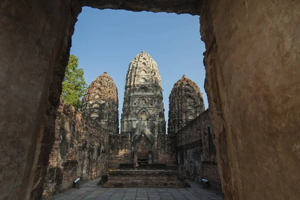 Templo Wat Sawai Parque Histórico Sukhothai Província Sukhothai Tailândia Tailândia — Fotografia de Stock