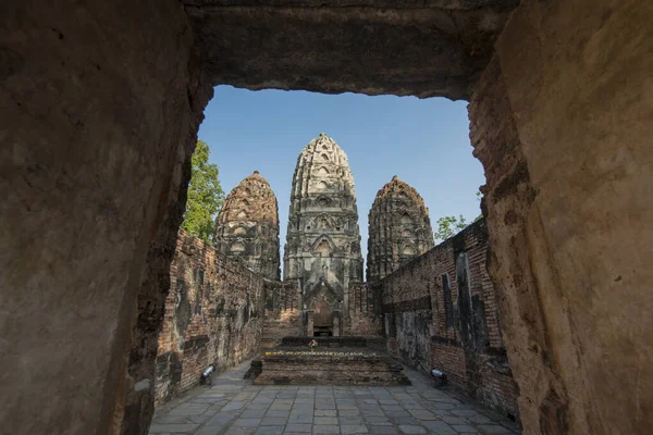 Templo Wat Sawai Parque Histórico Sukhothai Província Sukhothai Tailândia Tailândia — Fotografia de Stock