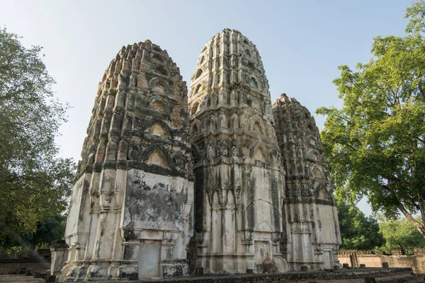 Wat Sawai Templet Vid Den Historiska Parken Sukhothai Provinsen Sukhothai — Stockfoto