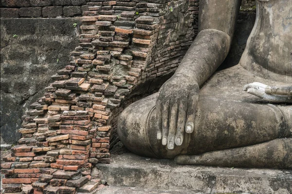 Una Statua Buddha Tempio Wat Mahathat Nel Parco Storico Sukhothai — Foto Stock
