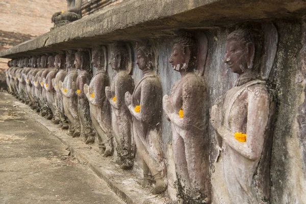 Статуя Будды Храме Ват Махата Историческом Парке Сукхотай Провинции Сукхотай — стоковое фото