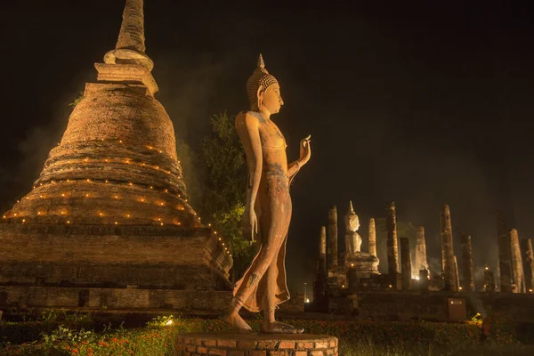 Temple Wat Parc Historique Sukhothai Dans Province Sukhothai Thaïlande Thaïlande — Photo