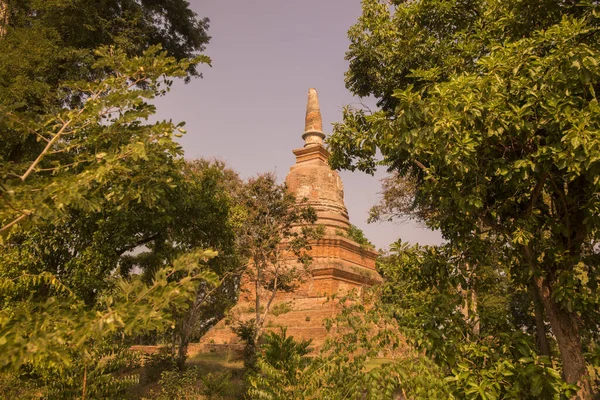 Wat Ton Chan Het Historisch Park Sukhothai Provincie Sukhothai Thailand — Stockfoto