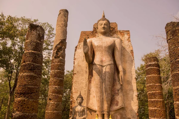 Wat Saphan Hin Parco Storico Sukhothai Nella Provinz Sukhothai Thailandia — Foto Stock