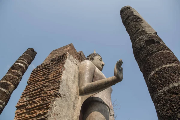 Wat Saphan Hin Parque Histórico Sukhothai Provinz Sukhothai Tailândia Tailândia — Fotografia de Stock