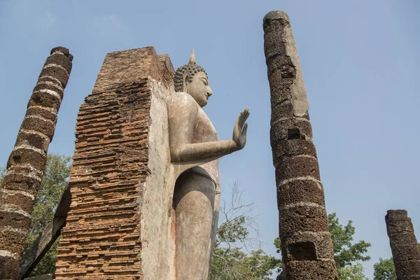 Wat Saphan Hin Parque Histórico Sukhothai Provinz Sukhothai Tailândia Tailândia — Fotografia de Stock