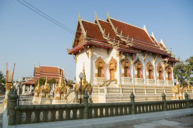Tayland 'ın Provinz Sukhothai şehrindeki Sukhothai şehrinde Wat Ratchathani. Tayland, Sukhothai, Kasım 2019