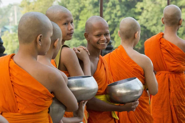 Una Ceremonia Monje Budista Festival Loy Krathong Parque Histórico Sukhothai — Foto de Stock