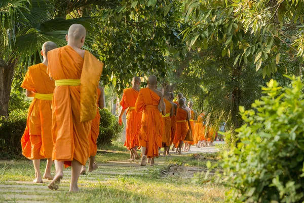 Buddhism Monk Ceremony Loy Krathong Festival Historical Park Sukhothai Provinz — Stock Photo, Image