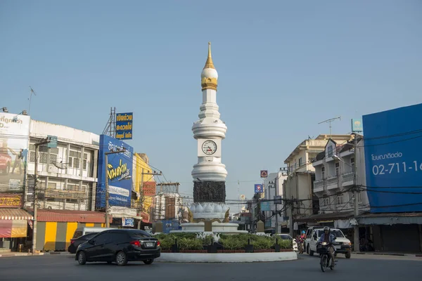 Tour Horloge Dans Centre Ville Nouvelle Ville Sukhothai Dans Province — Photo