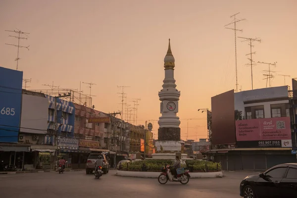 Věž Hodinami Centru Nového Města Sukhothai Provincie Sukhothai Thajsku Thajsko — Stock fotografie