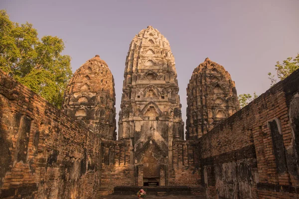 Tempio Wat Sawai Parco Storico Sukhothai Nella Provinz Sukhothai Thailandia — Foto Stock