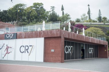 Portekizli futbolcu Cristiano Ronaldo 'nun CR7 Müzesi, Madeira Adası' ndaki Funchal şehrindedir. Portekiz, Madeira, Nisan 2018