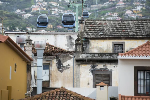 Téléphérique Téléferico Funchal Dans Centre Ville Funchal Nuit Sur Île — Photo