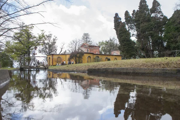 Traditionell Vattenkanal Lavada Vid Quinta Jardins Imperador Vid Återinvigningen Emperior — Stockfoto