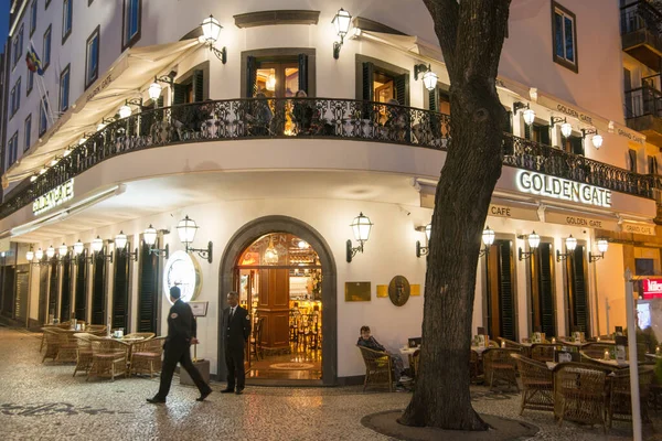 Café Golden Gate Dans Avenue Arriaga Dans Centre Ville Funchal — Photo