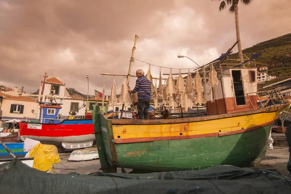 Poisson Fourreau Sec Port Pêche Dans Ville Camara Lobos Ouest — Photo