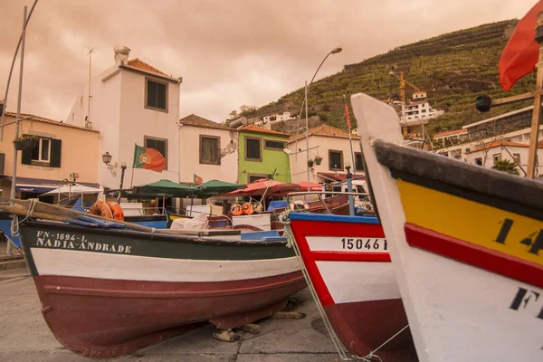 Fishing Port Town Camara Lobos West Funchal Island Madeira Portugal — Stock Photo, Image