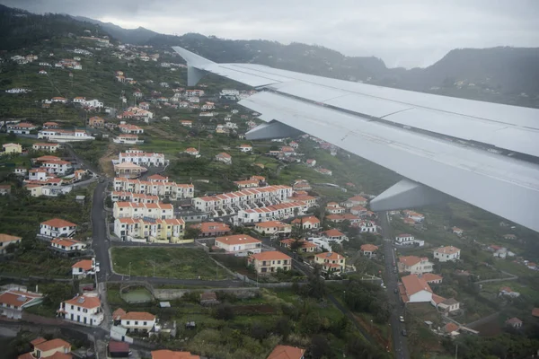 Airplane Tap Way Airport Funchal Isalnd Madeira Portugal Portugal Madeira — Stock Photo, Image